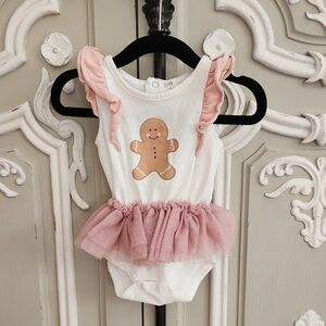 Gem Look Australia Gingerbread Baby Girl Bodysuit Size 000 / 0 - 3 Months